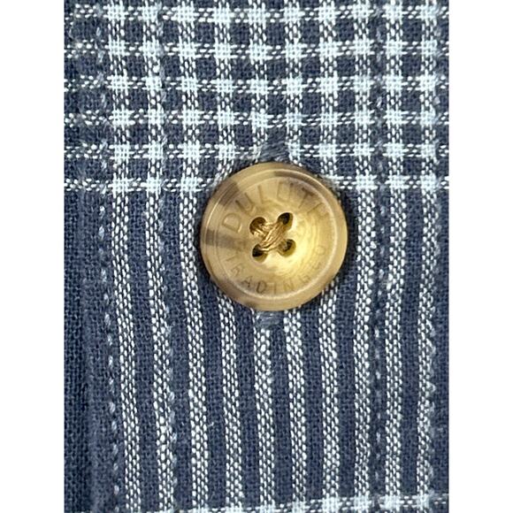 Duluth Button Up 3X Blue Plaid NEW Relaxed Untucked Hemp Organic Cotton Vented - Picture 6 of 15
